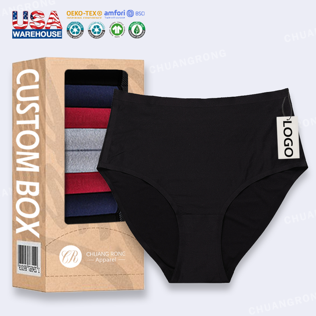 Wholesales XS-XXXL One Size Fits All High Stretch High Waist Smooth No Show Panty Fat Women Plus Size Seamless Women Underwear