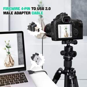 Câble IEEE-1394 FireWire <span class=keywords><strong>iLink</strong></span> DV 4 broches mâle vers USB 2.0 mâle veste en PVC paire torsadée avec blindage de tresse pour appareil photo et ordinateur - Product Image 5