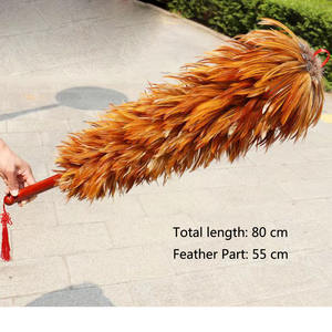 <span class=keywords><strong>Plumeau</strong></span> en plumes de poulet naturel pour nettoyage de voiture, maison, magasin, poignée en plastique fait à la main - Product Image 4