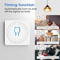 EWeLink-Módulo de interruptor de luz inteligente, 16A, 2 vías, WIFI, Control remoto inalámbrico, temporizador, para Google Home
