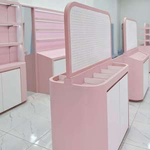 Custom Eco-Friendly LED Lit Personal <b>Care</b> Beauty Accessories Display Cabinet Modern Retail Island Stand Luxury Store Furniture - Product Image 1