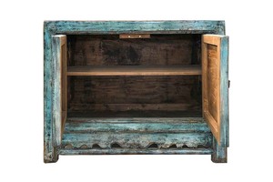 Armoire de Rangement Antique en Bois Massif Peint Long <span class=keywords><strong>Buffet</strong></span> - Product Image 3