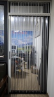 Porte pliante moderne en aluminium et acrylique transparente, barrière thermique, résistante aux griffes des animaux, légère et durable, garantie 5 ans