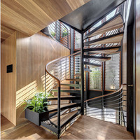 Prix des escaliers en bois pour loft, escaliers en spirale à balustres droits en acier inoxydable, escaliers flottants en métal, escaliers en marbre, design moderne, main courante