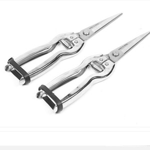 กรรไกรตัดแต่งกิ่งผลไม้สแตนเลส Mountain Wisteria แบบ Bypass พร้อมด้ามจับโลหะสีเทา โครงสร้างแบบ Butterfly - Product Image 2