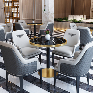 Mobili per sala da pranzo in stile moderno vendita calda tavolo da ristorante nordico tavoli da pranzo rotondi in <span class=keywords><strong>marmo</strong></span> con Base in acciaio inossidabile - Product Image 5