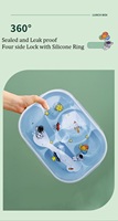 Meilleurs articles ménagers mignons Boîte à lunch 5 compartiments pour enfants Conteneur de stockage des aliments Boîte à bento en plastique 2025 Emballage alimentaire