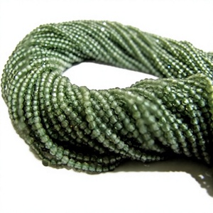 Apatita Verde Natural de 2 mm, Cuentas de Piedras Preciosas Microfacetadas en Forma de Rondelle, Hilo de 13 Pulgadas de Largo - Product Image 1