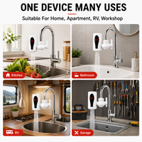 Robinet d'eau chaude instantanée portable sans installation 220V/110V à chauffage rapide pour la maison et le camping-car