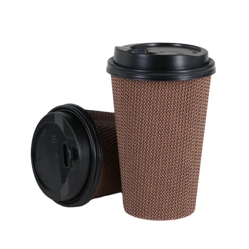 Disposable Feature Coffee Lid 80/90 PS Plastic Black Customized Eco Friendly paper cup wholesale For Cups