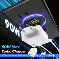 Chargeur USB 90W Prise EU US Charge Rapide Turbo Adaptateur d'Alimentation pour Xiaomi 15 T 14 Ultra 13t 12 Poco X6 X7 F8 Redmi Note 14 13 Pro
