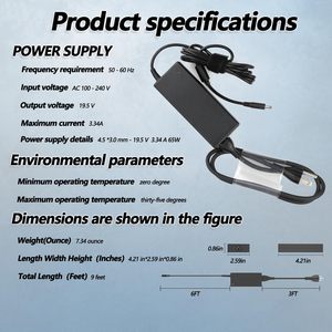Chargeur pour ordinateur portable 65W PD AC 4,5 mm avec protection OTP et câble rétractable pour les séries Inspiron 11/13/14/<span class=keywords><strong>15</strong></span>/3000/<span class=keywords><strong>5000</strong></span>/7000 - Product Image 4