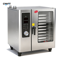 Four combiné électrique commercial CFT OEM, 10 plateaux, en acier inoxydable, écran tactile, vapeur et convection, pour boulangerie et restaurant, neuf, 380V, Nuts