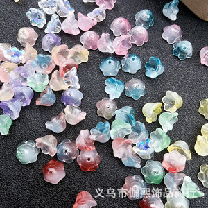 Perles en verre 7x12mm en forme de fleur, perles en vrac pour la fabrication de bijoux, origine Yiwu, printemps 2023 - Product Image 3