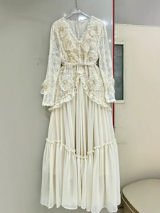 Robe longue de soirée noire pour femme, sur mesure, de luxe, avec broderie riche, <span class=keywords><strong>dentelle</strong></span>, perles <span class=keywords><strong>et</strong></span> manches longues, style modeste - Product Image 3