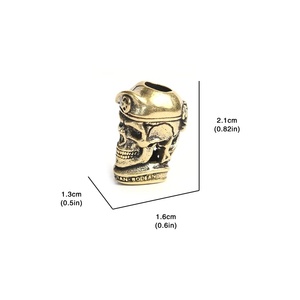 Soldado Ruso con Calavera DIY, Fidget Spinners de Metal y Cobre, Colgantes de Cordón con Estrella de Cinco Puntas, Cuentas de Latón Hechas a Mano - Product Image 6