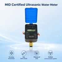 Compteurs d'eau numériques intelligents à ultrasons RS485 pour usage domestique, débitmètres d'eau domestiques extérieurs 1/2" 1"