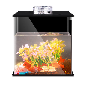 LED สแควร์อะคริลิคตู้ปลาโต๊ะมุมมองไมโครดูตู้<span class=keywords><strong>ปลาทอง</strong></span>ขนาดเล็กห้องนั่งเล่นพร้อมตู้เต่าแสง - Product Image 1