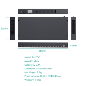 Sipolar A-165C Hub USB de 16 Puertos, <span class=keywords><strong>200W</strong></span> de Carga, Hub USB-C, Estación de Acoplamiento, Adaptador Hub Tipo C - Product Image 6