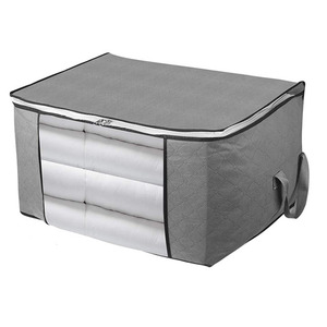 <b>Foldable</b> Non Woven Closet Organizers Storage Bag Large Storage <b>Boxes</b> for Comforters, Blankets, Clear windows - Product Image 1
