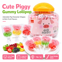 Bonbons gélifiés doux et sucrés aromatisés aux fruits en forme de cochon de style dessin animé pour enfants. Vente en gros de bonbons pour enfants