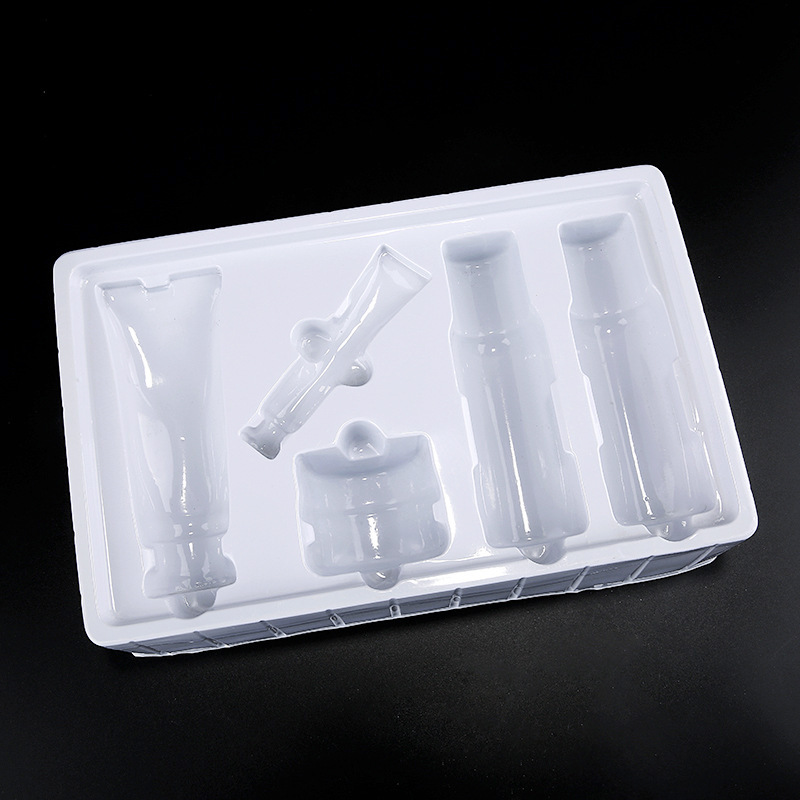 Custom Blister Plastic Insert Vacuum Forming PVC PET Cosmetics Skin Care Set Blister Packaging Tray