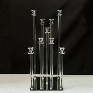 9 cánh tay Ống ThủY Tinh nến Morden phong cách pha lê trụ cột nến đám cưới Bảng trang trí MH-TZ0512 - Product Image 6