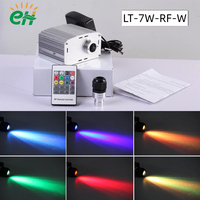 Effets de lumière à fibre optique (dégradé, clignotant, flash, respiration, stroboscope) avec roue scintillante pour moteur de lumière de voiture/plafond, pour cinéma automobile et projets DIY