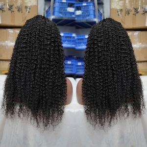 Perruques de cheveux humains WXJhair Alibaba en dentelle HD transparente complète, vierges, Remy, brutes, indiennes, avec cuticules alignées, pour femmes noires - Product Image 2