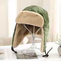Gorro de invierno a prueba de frío con orejeras, gorro de aviador, gorro ruso Ushanka, gorro de piloto con orejeras, gorro Lei Feng para hombre y mujer