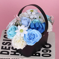 Boîte cadeau de fleurs de savon portables pour la Saint-Valentin, la remise des diplômes, le Ramadan, Pâques, Thanksgiving, Noël, avec logo personnalisé - Cadeau pour petite amie