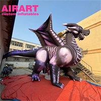 Mascotte gonflable de dragon de bande dessinée d'accessoires de film, enfants gonflables beau personnage gonflable de dragon