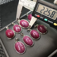Bijoux en cristal de quartz naturel en gros collier de pierres précieuses pendentifs pendentif rubis S925 à vendre