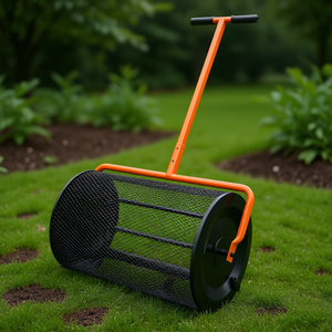 Db Wholesale Compost Spreader 24 Inch Wide Orange Manual Lawn Garden <b>Aerator</b> High Quality D0100HPBAHU - Product Image 2