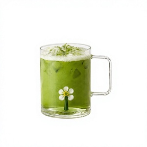 Tasse à café en verre borosilicate coloré de 460 ml, faite à la main, sans plomb, pour expresso et latte, vente en gros - Product Image 2