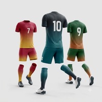 Ensemble de maillots de football personnalisés par sublimation, respirant, séchage rapide, uniforme d'équipe de football entièrement imprimé, vêtements de sport d'entraînement pour club