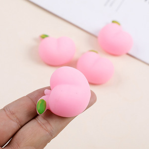 2025 Cross-Border Creative Pop Pink Peach Tuanzi Cute Children's Toy for Stress Relief Joyful Love Pinching Butt <b>Squeeze</b> Toy - Product Image 3