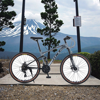 Vélo de montagne à suspension intégrale de 26 pouces pour adultes Cadre en acier 24 vitesses Double frein à disque en alliage d'aluminium Pédale ordinaire-Usine