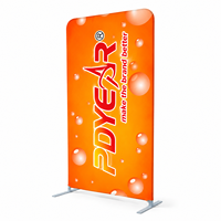 Mur d'affichage personnalisé pour salon professionnel, en tissu polyester tendu, support de toile de fond en alliage d'aluminium, 10 pieds, cabine photo portable, réutilisable