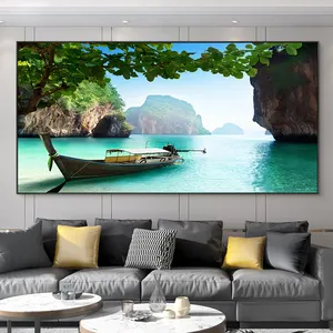 Phuket Island Thailand Landscape Canvas Painting Wall Art Mountain Seascape Picture Prints Painting for Living Room Decor