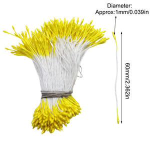 Hecho a mano 360 Uds 1mm perla puntiaguda flor <span class=keywords><strong>estambre</strong></span> horquilla flor Artificial accesorio para fiesta de Navidad nueva llegada Venta caliente - Product Image 2