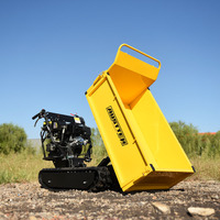 AUSTTER 500KG hydraulische Stand-On-Mini-Dumper benzin betriebene Schubkarre Power Barrow Garden Mini-Dumper