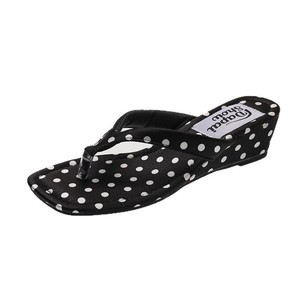 Sandalias de cuña con punta cuadrada y estampado de lunares estilo coreano 2026, chanclas versátiles antideslizantes con separador de dedos para vacaciones y actividades al aire libre - Product Image 5