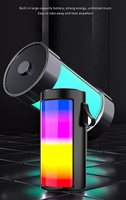 Haut-parleur sans fil LED avec lumière multicolore, cadeau, Bluetooth, pour extérieur, avec carte mémoire