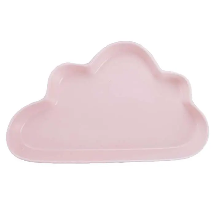 Cloud Shaped Jewelry Plate Trinket Dish Unique Pink Ceramic Storage Ring Holders