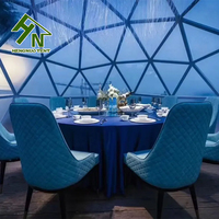 2025 grand luxe verre clair haute qualité extérieur luxe glamping Igloo verre dôme tente pour complexe avec salle de bain