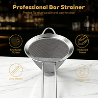 Passoire à cocktail professionnelle en acier inoxydable à mailles fines 2026 avec long manche pour barman, filtre à thé, café et jus