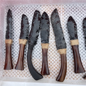 Coltello del Mago <span class=keywords><strong>in</strong></span> Ossidiana Nera, Cristallo Curativo Naturale, Spada di Cristallo per Decorazione, Vendita all'Ingrosso - Product Image 4