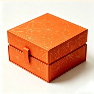 Cajas de Regalo de Cartón Rígido con Tapa Dura de Papel Naranja Magnético de Lujo Personalizadas <span class=keywords><strong>para</strong></span> Conjuntos de Regalo - Product Image 4