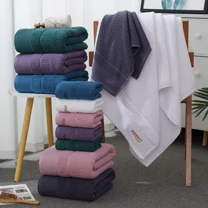 Conjuntos de toalhas de banho de luxo por atacado 100% toalhas de algodão macio premium para hotéis